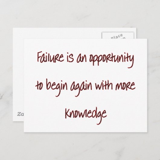 Opnieuw beginnen briefkaart (Voorkant / Achterkant)