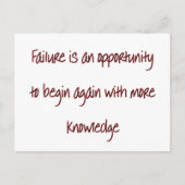 Opnieuw beginnen briefkaart (Voorkant)