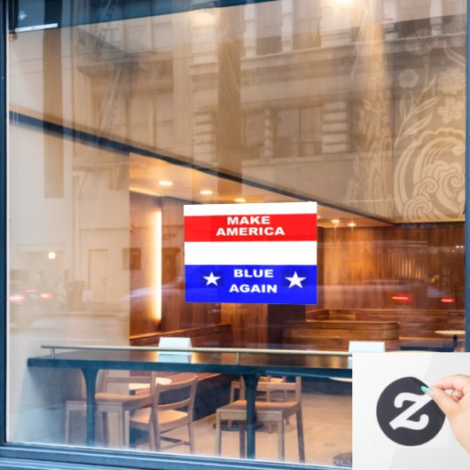 Opnieuw blauw raamsticker (Cafe Raam)