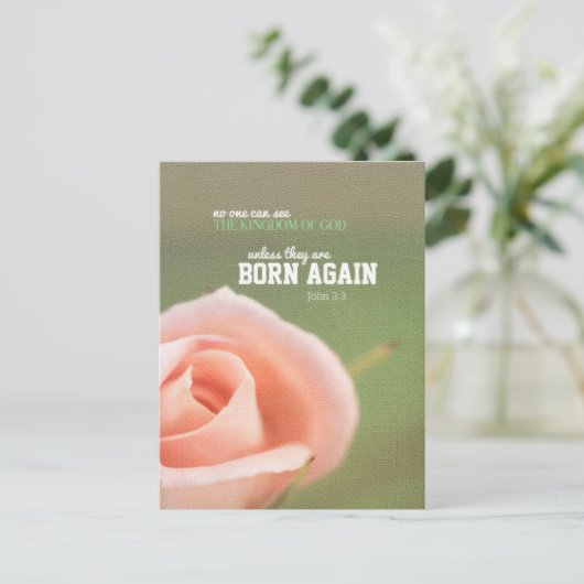 Opnieuw geboren briefkaart (Staand voorkant)