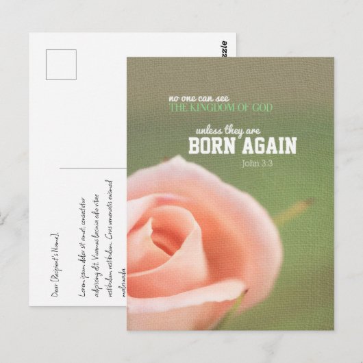 Opnieuw geboren briefkaart (Voorkant / Achterkant)