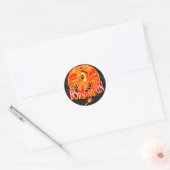 Opnieuw geboren Phoenix Ronde Sticker (Envelop)
