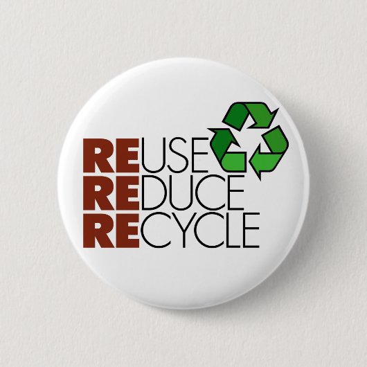 Opnieuw gebruiken Recyclen knop Verminder Ronde Button 5,7 Cm (Voorkant)
