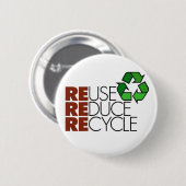 Opnieuw gebruiken Recyclen knop Verminder Ronde Button 5,7 Cm (Voorkant /achterkant)