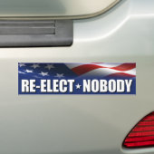 Opnieuw gekozen niemand - anti-democraat/republike bumpersticker (Op auto)