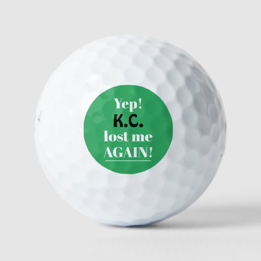 Opnieuw gepersonaliseerd geldverlies golfballen (Voorkant)