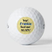 Opnieuw gepersonaliseerd verlies Funny Golfballen (Voorkant)