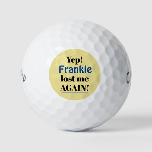 Opnieuw gepersonaliseerd verlies Funny Golfballen (Voorkant)