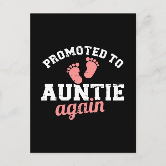 Opnieuw gepromoot aan tante briefkaart (Voorkant)