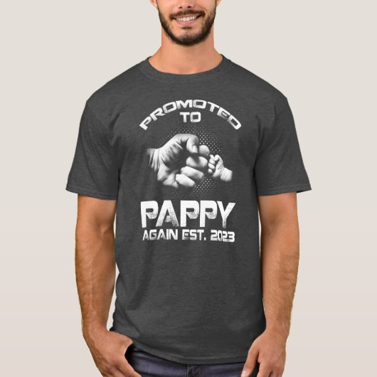 Opnieuw gepromoot in Pappy Est 2023 Funny Fathers T-shirt (Voorkant)