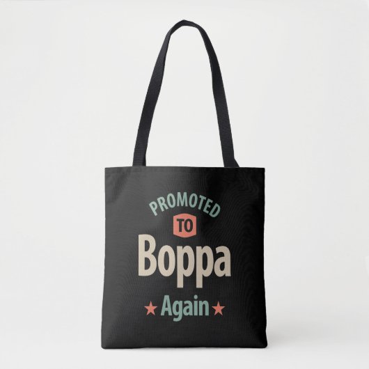 Opnieuw gepromoot naar Boppa | Grootvader Gift Tote Bag (Voorkant)