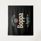 Opnieuw gepromoot naar Boppa | Grootvader Gift Wandkleed (Voorkant)