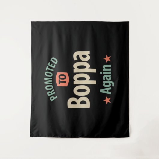 Opnieuw gepromoot naar Boppa | Grootvader Gift Wandkleed (Voorkant)