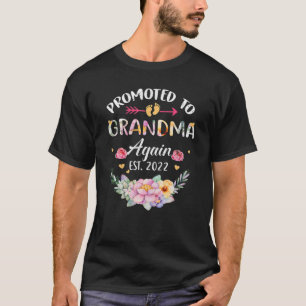 Opnieuw gepromoot naar oma in 2022 Flower Grandma T-shirt