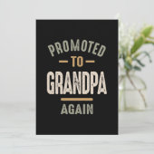 Opnieuw gepromoot naar opa - vader en opa bedankkaart (Staand voorkant)