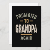Opnieuw gepromoot naar opa - vader en opa bedankkaart (Voorkant / Achterkant)