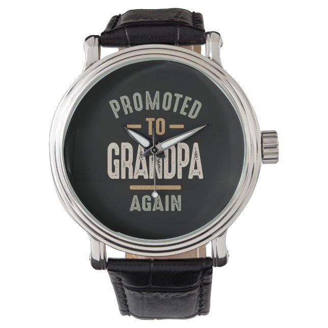 Opnieuw gepromoot naar opa - vader en opa horloge (Voorkant)