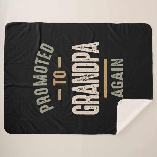 Opnieuw gepromoot naar opa - vader en opa sherpa deken (Voorkant (horizontaal))