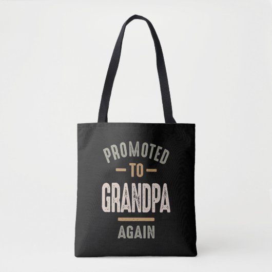 Opnieuw gepromoot naar opa - vader en opa tote bag (Voorkant)