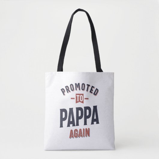 Opnieuw gepromoot naar Pappa | vader opa Tote Bag (Voorkant)