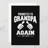 Opnieuw gepromoveerd naar opa grappig kaart (Voorkant / Achterkant)