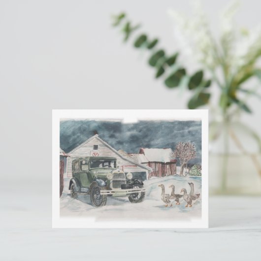 Opnieuw goosed briefkaart (Staand voorkant)