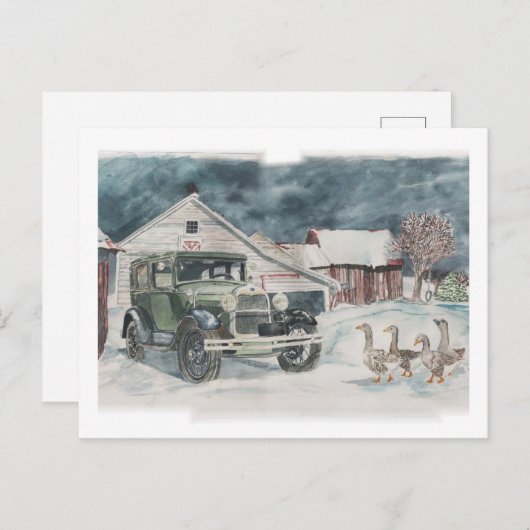 Opnieuw goosed briefkaart (Voorkant / Achterkant)