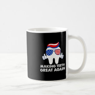 Opnieuw Grote Tanden Grappige Tanden Trump Haar Ma Koffiemok