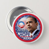 Opnieuw hopen / Obama 2012 Ronde Button 7,6 Cm (Voorkant /achterkant)