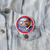 Opnieuw hopen / Obama 2012 Ronde Button 7,6 Cm (In situ)