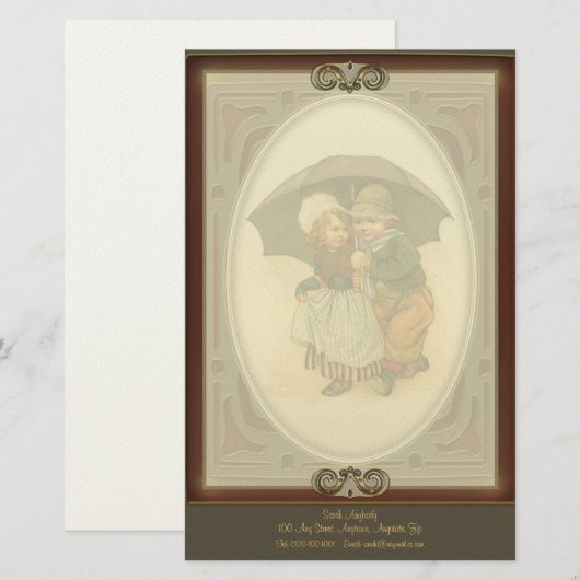 Opnieuw  illustratie Letterhead weergeven Briefpapier (Voorkant / Achterkant)