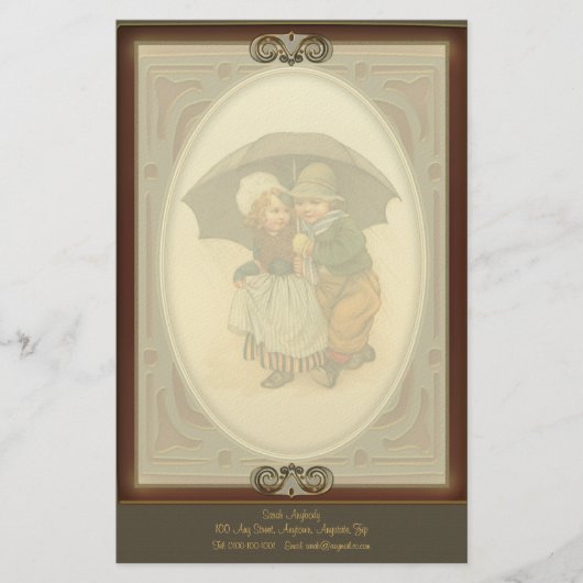 Opnieuw  illustratie Letterhead weergeven Briefpapier (Voorkant)