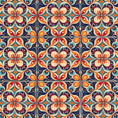 Opnieuw Mexicaanse volkskunst bloemenkunst Tegeltje