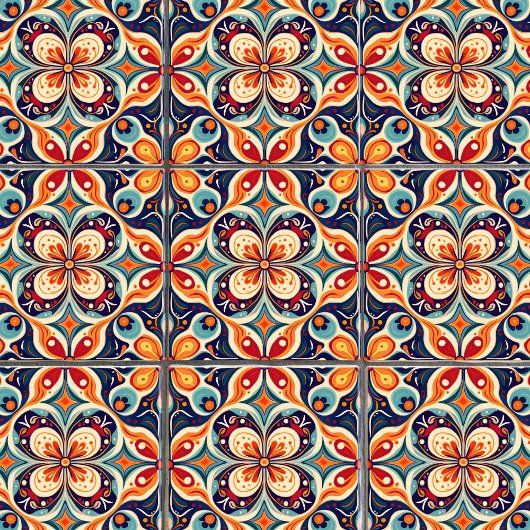 Opnieuw Mexicaanse volkskunst bloemenkunst Tegeltje