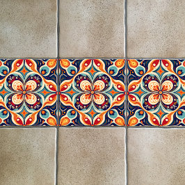 Opnieuw Mexicaanse volkskunst bloemenkunst Tegeltje