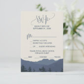 Opnieuw naar de RSVP-kaart van het menu Bergen (Staand voorkant)