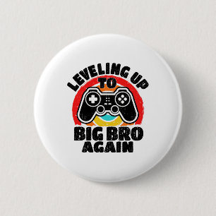 Opnieuw Niveau Omhoog Naar Grote Broer Vintage Gam Ronde Button 5,7 Cm