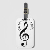 Opnieuw Onderweg Treble Clef Bagagelabel (Voorkant (verticaal))