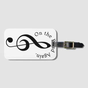 Opnieuw Onderweg Treble Clef Bagagelabel