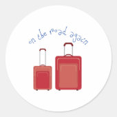 Opnieuw op weg ronde sticker (Voorkant)
