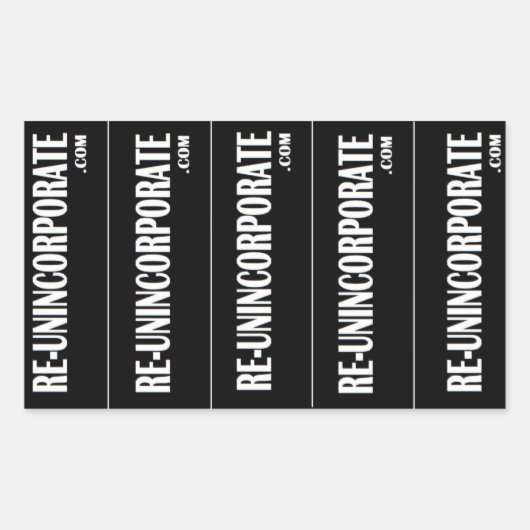 OPNIEUW OPNEMEN RECHTHOEKIGE STICKER (Voorkant)