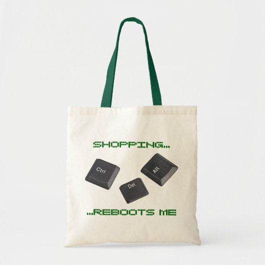 Opnieuw opstarten computertoetsen tote bag (Voorkant)