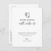 Opnieuw plannen Verander de datum Uitstel van de b Aankondigingskaart (Voorkant / Achterkant)