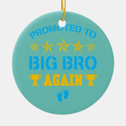 Opnieuw promoten naar Big Bro Funny Leveling tot Keramisch Ornament (Voorkant)