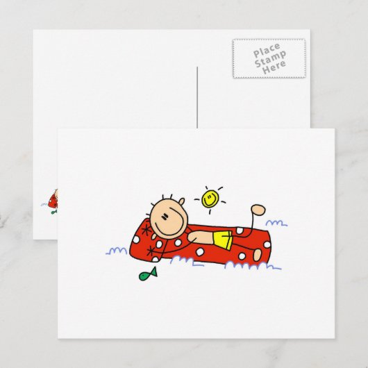 Opnieuw richten op luchtmatras briefkaart (Voorkant / Achterkant)