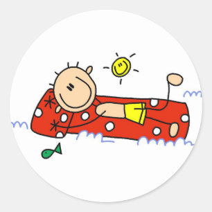 Opnieuw richten op luchtmatras ronde sticker