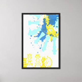 Opnieuw schaken canvas afdruk