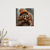 Opnieuw snacken - Squirrel Ai afbeelding Poster (Keuken)
