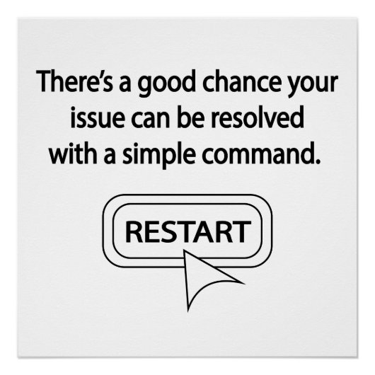 Opnieuw starten perfect poster (Voorkant)