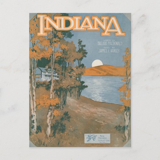 Opnieuw thuis in Indiana Briefkaart (Voorkant)